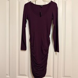 Express Purple Long Sleeve Dress